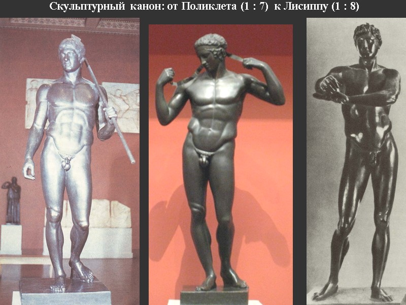 Скульптурный канон: от Поликлета (1 : 7)  к Лисиппу (1 : 8)